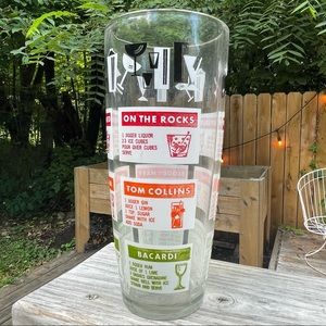 Mid Century Hazel Atlas Recipe Cocktail shaker